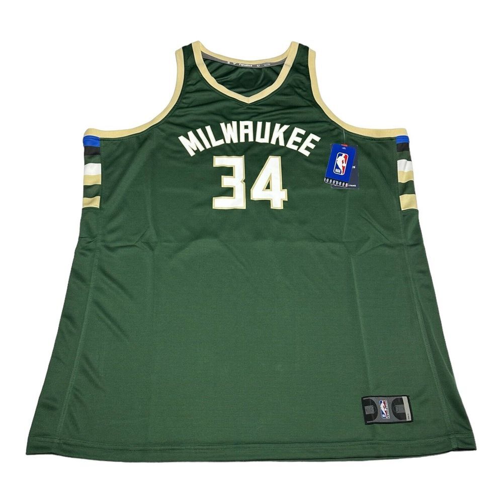 Giannis‎ Antetokounmpo Fanatics Fast Break NBA Jersey Milwaukee Bucks Green XLT